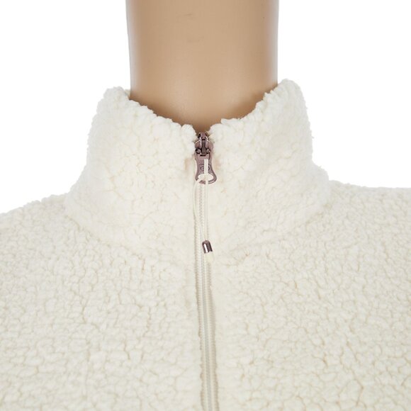 Calia by Carrie Underwood White Sherpa Fleece Full Zip Vest Women's Medium - Picture 3 of 7